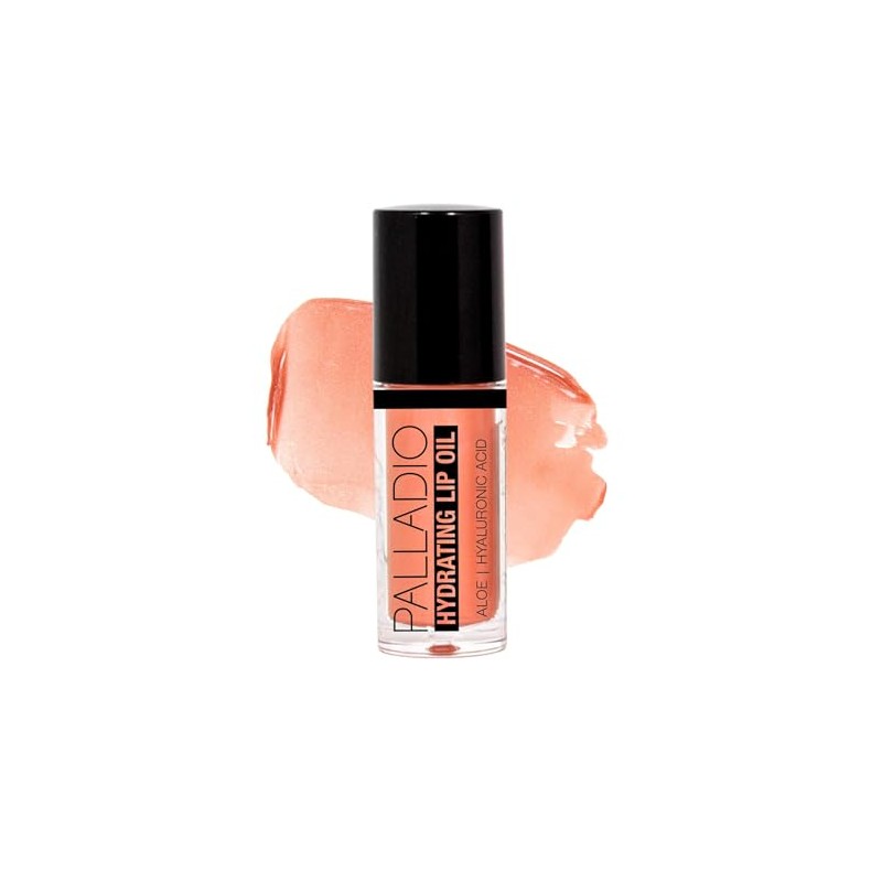 Palladio Aceite Labial Hidratante, Fórmula no pegajosa, Brillo sutil con