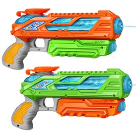RONSTONE Water Guns for Kids, Small Water Pistol Squirt Guns Water Blaster Toys for 3 Years Old and up Boys Girls Adults, High-Pressure Summer Outdoor Pool Beach Fun, 4-Pack Pump Action Water Gun