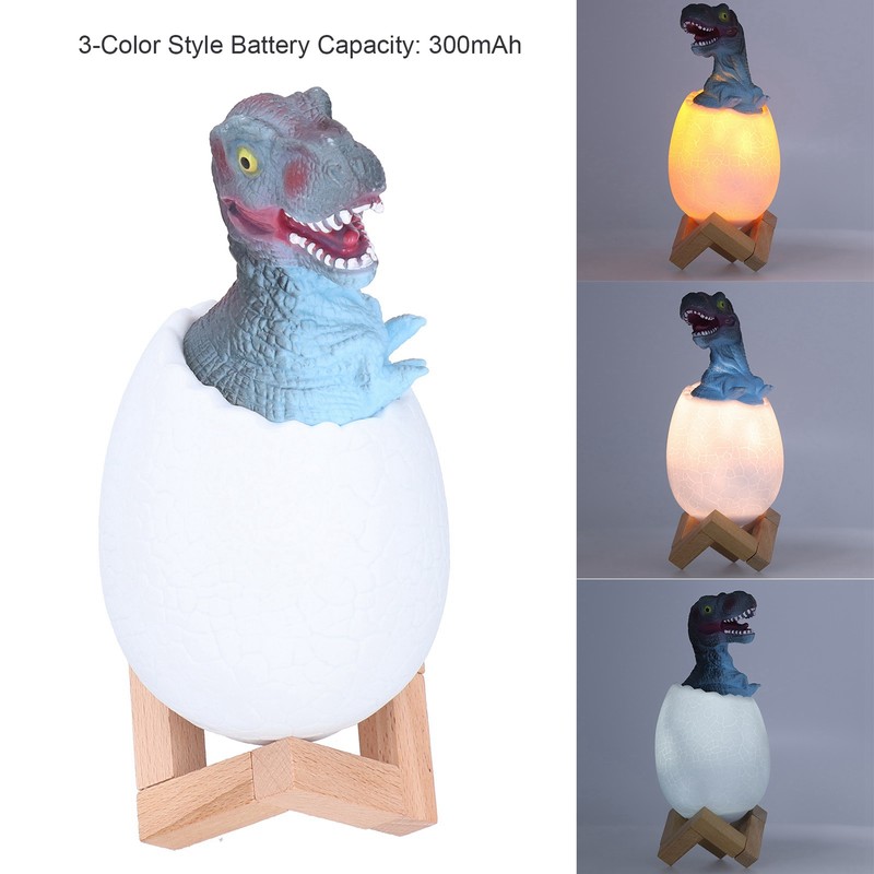 Touch Pat Sensor Night Light Dinosaur Egg Shape Bedside Lamp