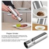 Stainless Steel Electric Kitchen Pepper Grinder Cordless Battery Powered Adjustable