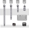 4 Piece 1/4 Inch Drive Extension Bar Set, 1/4 Inch