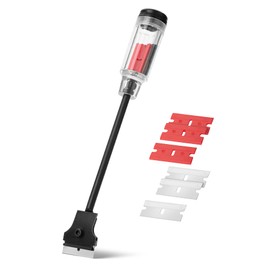 Bates- Long Reach Extension Scraper, 11-Inch, Razor Scraper with Extra 3 Double Edged Plastic & 3 Metal Blades, Long Handle Razor Blade Scraper, Razor Scraper, Window Scraper, Scraper Tool