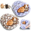 Wenqik 2 Pcs Guinea Pig Bed Cuddle Warm Hideout Small