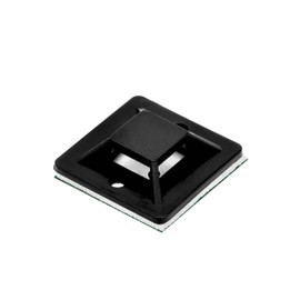 Conext Link 100 Pack Black Self Adhesive Cable Tie Zip Clamp Mount Clip Holder Base 3/4" (20X20mm （19082）