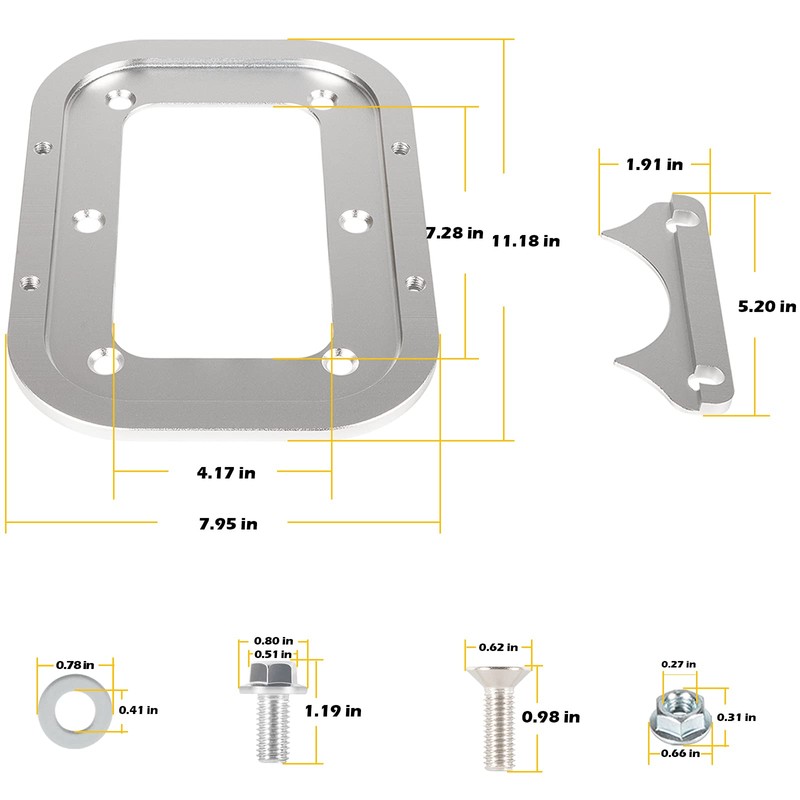 Billet Aluminum Battery Pallet - Trunk Battery Hold Down Bracket