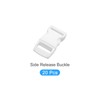 METALLIXITY Side Quick Release Buckle (10mm/0.4") 20Pcs, Plastic Adjustable Buckles