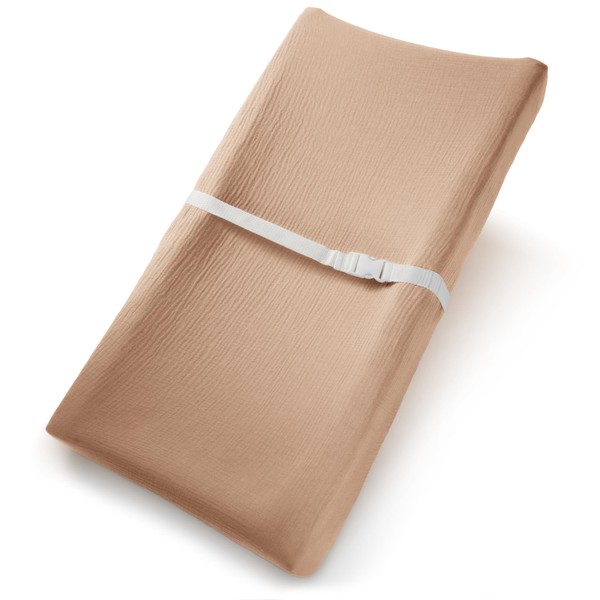 Muslin Fitted Changing Pad Cover, Extra Soft Diaper Changing Station