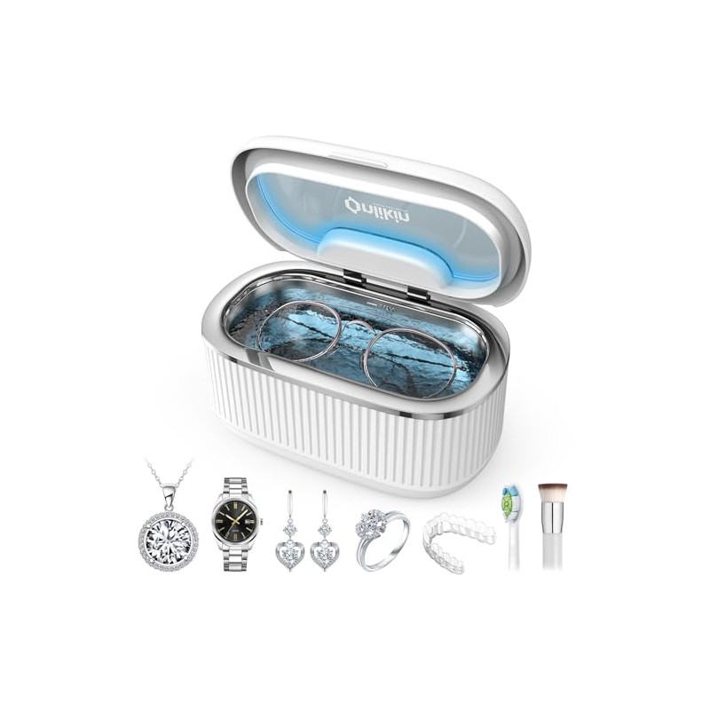 35W Ultrasonic Jewelry Cleaner with Digital Display & 5 Timers