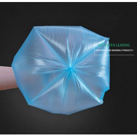 100 Pcs 4 Gallon Blue 45x60Cm Kitchen Trash Bags with Handles for Bathroom, Home and Office(100 Blue 45x60)