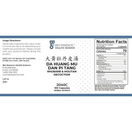 Bio Essence Health Sicence 2040C Da Huang Mu Dan Tang/Rhubarb&M