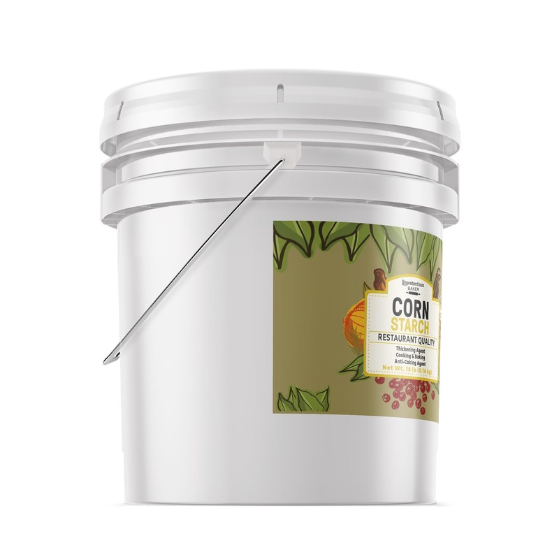 Unpretentious Corn Starch, Resealable Bucket, Thickening Agent, For Bulk Baking