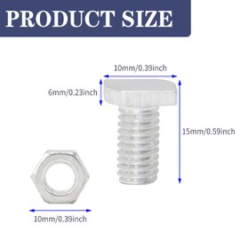 Greenhouse Nuts and Bolts,50 Sets Aluminium Greenhouse Hex Nuts and T Head Bolts for Building Repairing Greenhouse Necessary Accessories
