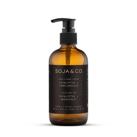 SOJA&CO. Liquid Hand Soap – Eucalyptus + Grapefruit | Natural Moisturizing Formula | Phthalate-Free & Vegan | Gentle on Sensitive Skin | Refillable Bottle | Made in Canada