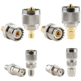YILIANDUO 8 Type SMA to UHF/Mini UHF RF Coaxial Connector Kit SMA to PL259 SO239 UHF Mini UHF Male Female Coaxial Adapter for CB Radio/Handheld Radio Antenna/Walkie Talkie/Amateur Radio