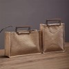 Ausi 2Pcs 20cm Rectangle Wooden Bags Handle DIY Sewing Brackets