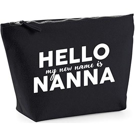 Hippowarehouse Hello my new name is nanna printed make up cosmetic wash bag 18x19x9cm