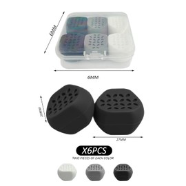 DHSBGWSX Pack of 6 chin trainers, 1 piece storage box, jaw trainer for men, face trainer, mouth and jaw trainer, jaw chewing trainer, face, chin trainer (grey, white, black)