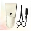 Beaupretty 3pcs Stainless Steel Beard Scissors Set Mustache Trimming Kit