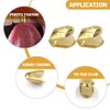 HEALLILY 2pcs Gold Plated Small Single Tooth Cap Hip Hop