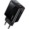 P4Y US-CC133 T40 Mains Charger 1xUSB-C+1xUSB with LED Display Quick