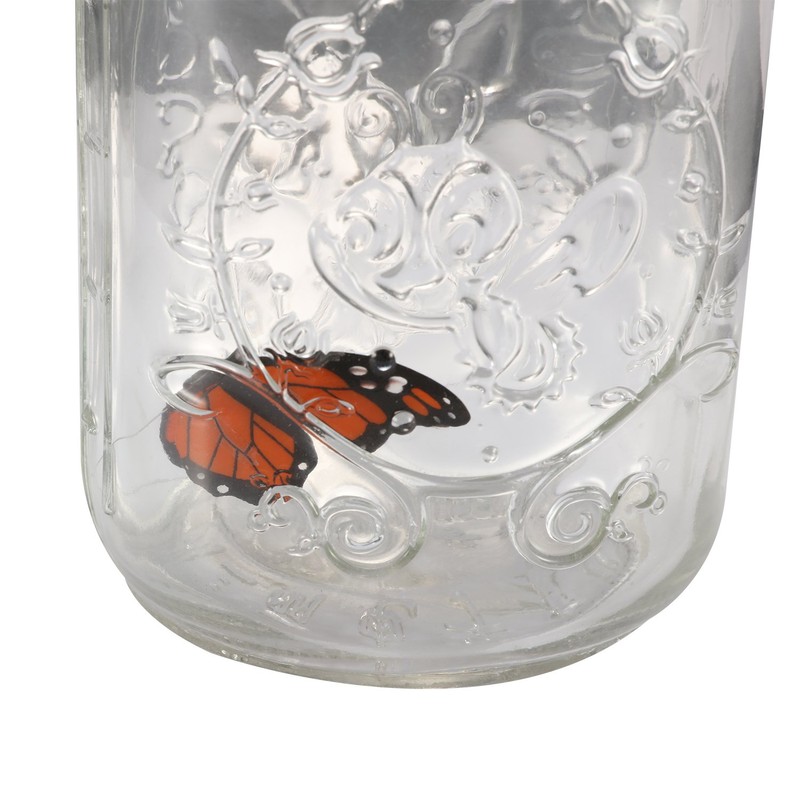 Fangfang LED Lamp Romantic Glass Animated Butterfly Jar Gift Decoration