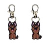 German Shepherd Zipper Charm Set of 2 Badge Reel Accent