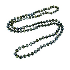TreasureBay Handmade 88cm long Crystal Necklace For Women and Girls (Green)