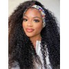 V SHOW Glueless Curly Headband Wig Human Hair 180% Density