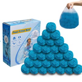KBJALQ Pool Filter Balls,Filter Balls for Sand Filter,Blue Reusable Eco-Friendly Sand Filter Balls Equals Pool Filter Sand (3.1 Lbs,Blue)