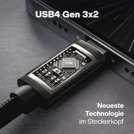 CABLETEX USB 4 Kabel gewinkelt 1m, Unterstützt 8K HD Display, 40 Gbit/s Datentransfer, 240W USB-C Ladekabel, für Typ-C Laptops, MacBook Pro M1&M2, Monitor, Docking-Station und mehr
