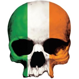 Skull Ireland Flag Bumper Sticker CAR Sticker Laptop Sticker Toolbox Sticker Helmet Sticker