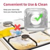 COZZIVITA Aluminum Gas Stove Burner Covers -Thicker Foil Square Burner