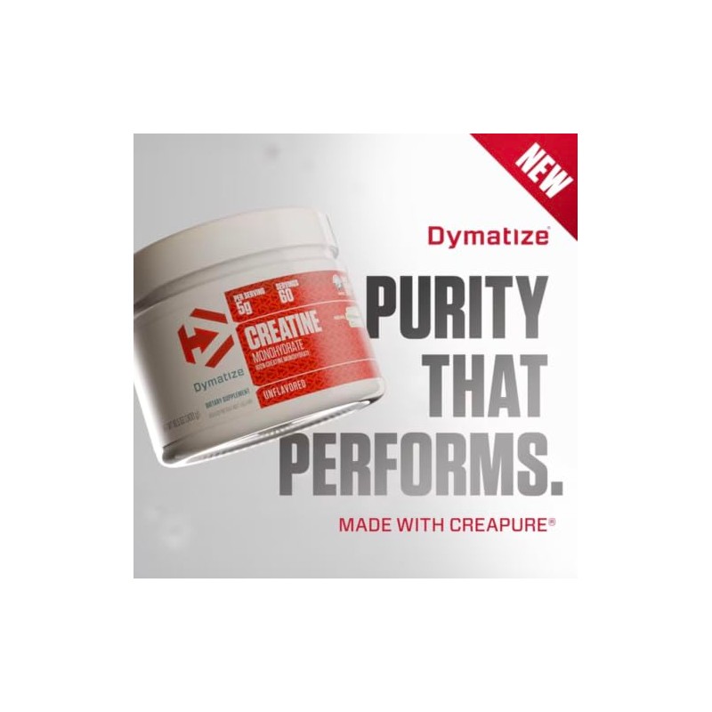 Dymatize Creatina Creapure Micronizada sin sabor 10.6 oz (300 g)