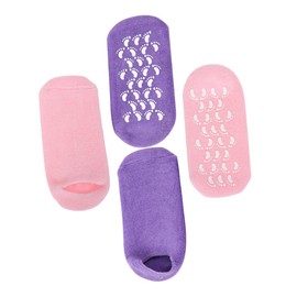OHPHCALL 2 Pairs Gel Heel Socks Moisture Enhancing Socks Foot Moisturizing Socks Dry Feet Healing Socks Lotion Foot Care Moisturizing Socks Sleeping Socks Anti-crack Cotton Yarn