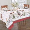 Elrene Home Fashions Santa’s Snowy Sleighride Fabric Tablecloth, 60" x