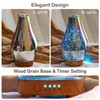 Porseme Essential Oil Diffuser 3D Glass Aromatherapy Ultrasonic Humidifier Cool