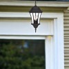 Homeroots Three Light Matte Black Carousel Lantern Hanging Light