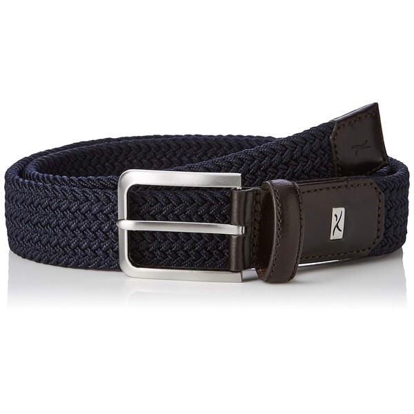 BRAX Men's Hi Flex Elastic Braided Belt, navy