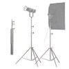 2M/79in Adjustable Metal Tripod Light Stand with 1/4in Screw Stainless
