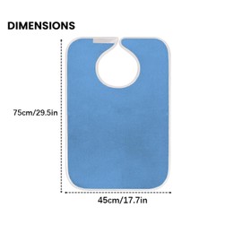 RRBXIA Towels Adult Bibs 12PACK For Elderly Women Men Terry Cloth Bib For Eating Adjustable(Sky Blue)
