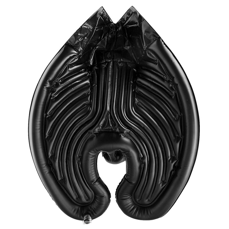 Inflatable Shampoo Bowl, Portable Folding Black PVC Head Washing Basin,