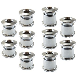 FregocS Bicycle Chainwheel Chainring Bolts Nuts Convenient Set of 10 (5 single, 5 for double), Heavy Duty Steel BIC-CRBt-SW