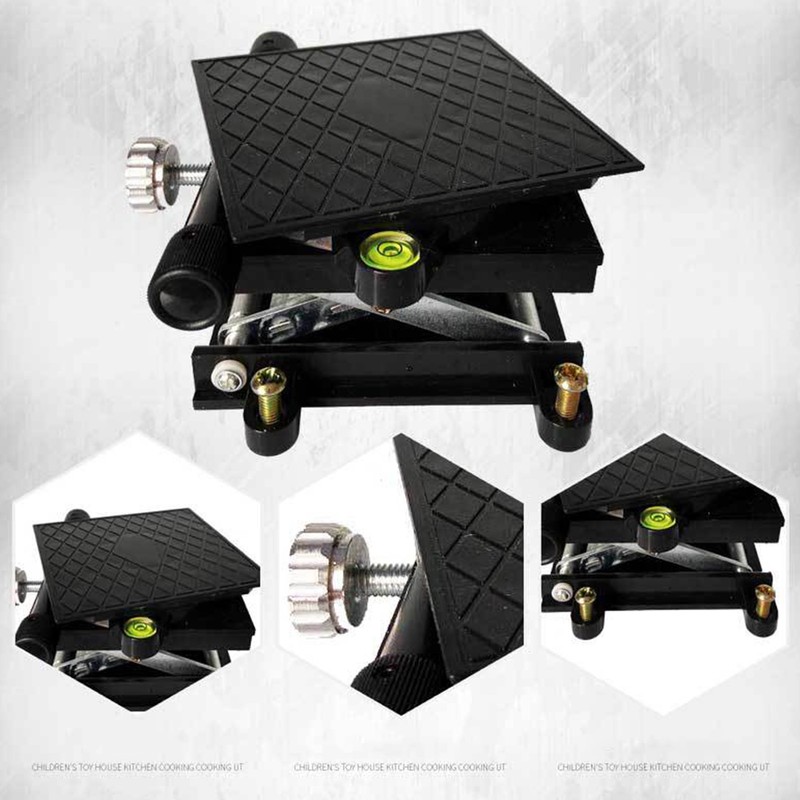 Lab Lift Stand Table Black Aluminum Automatic Leveling Rotatable Scientific