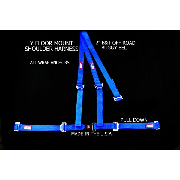 RJS RACING 2"BUGGY OFFROAD SEAT BELT 3 POINT B&T Y