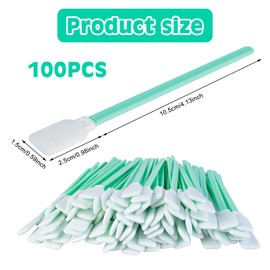 Oral Care Sticks Cleaning Sponge Cotton Buds Accessories: Nizirioo 100 Pieces Dust-Free Cleaning Sticks Long Sterile Cleaning Set Microfibre Cleaning Swab for Camera Lens Cleaning