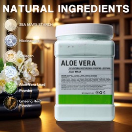 ELVENSTARS Collagen Jelly Mask – Jelly Mask for Facials & Vajacial, Mascarilla Hidroplástica Facial,Esthetician Supplies for All Skin Types (Aloe Vera)