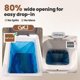 GKJ Cat Litter Box Waste Disposal System for Odor Control Cat Litter Trash Can | Includes 1 roll of 16 Easy Tear-Off Bags | Diaper Trash Can