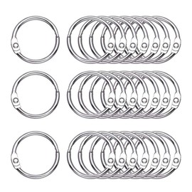 Antner 50 Pack Loose Leaf Book Binder Rings 1.2 Inch Nickel Plated Key Rings O-Ring for School Home Office