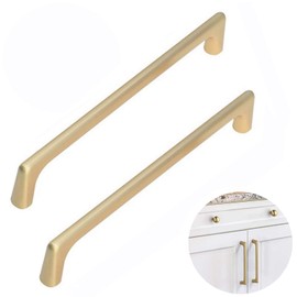 2 pcs 160mm Drawer Handles Pulls, Cabinet Handles Hardware Sliding Door Pull Handle, Furniture Handles- Brushed Surface, Handle for Kitchen Cupboards, Dresser Drawer, Wardrobe, Gold