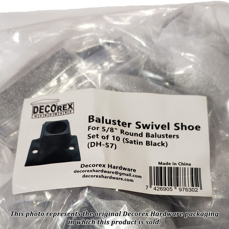 Decorex Hardware Aluminum Screw Down Swivel Shoe - DIY-Friendly Metal